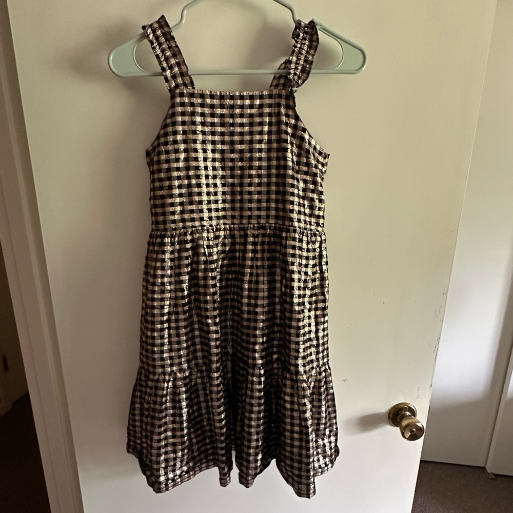 Crew Cuts gold and black girls dress